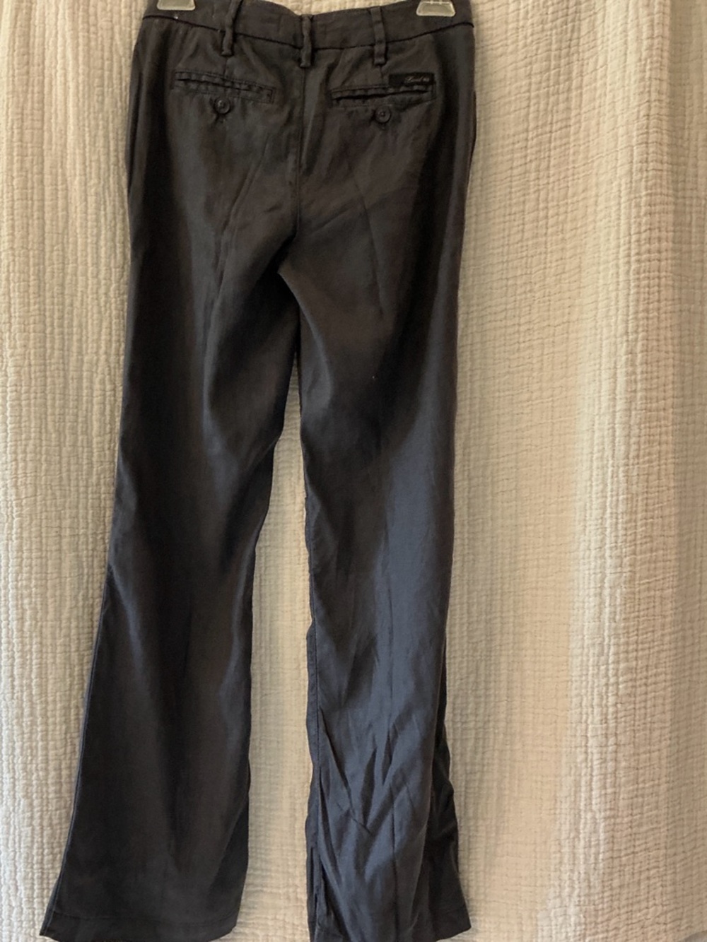 Level 99 Factory Newport Wide Leg Pants Linen Blend Gray Size 25 Trouser - Picture 2 of 5